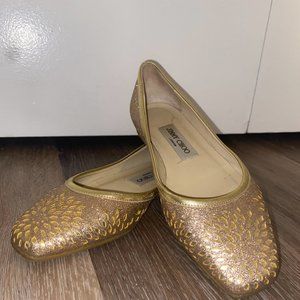 Jimmy Choo Gold Ballet Flats